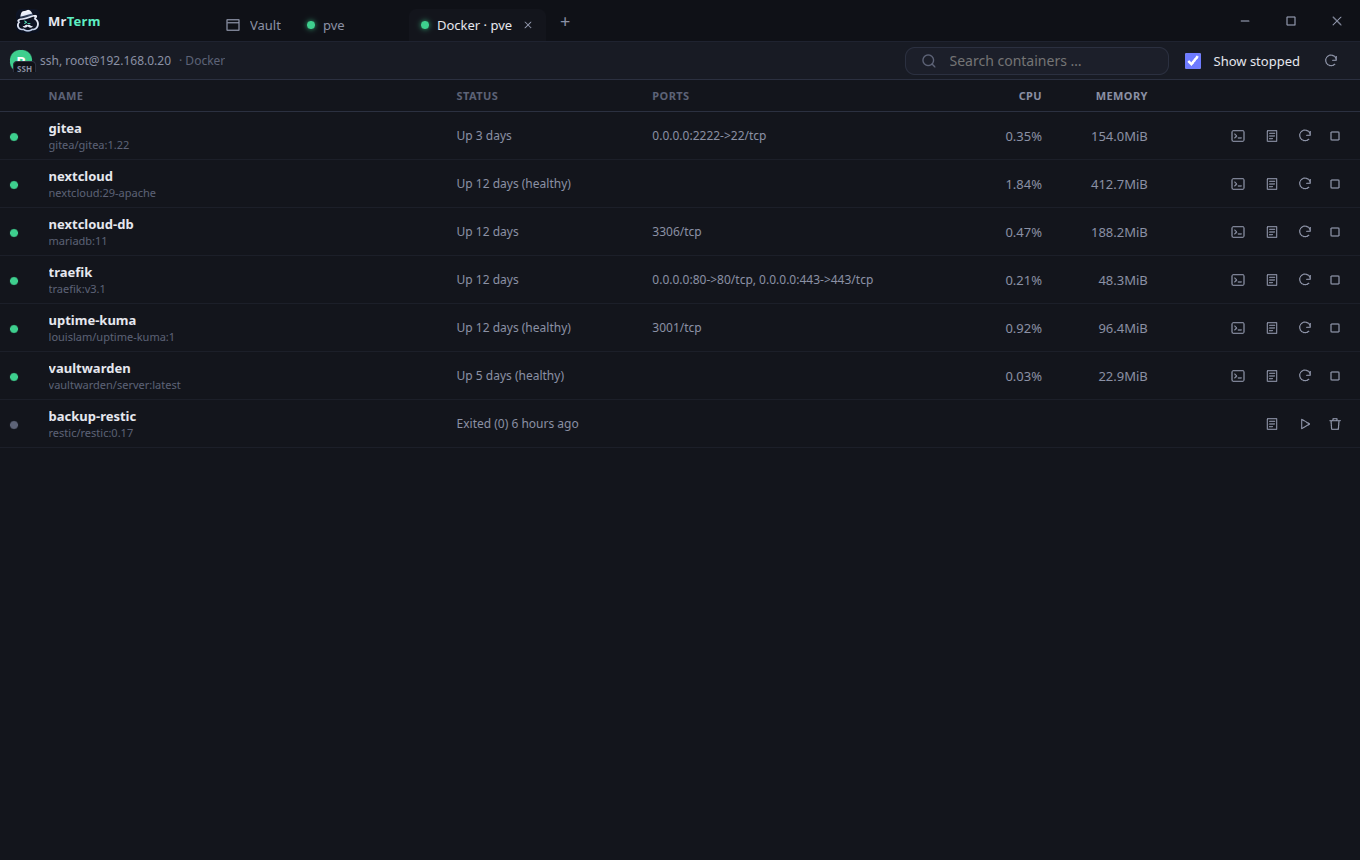 Docker containers